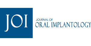 For Koerich Orthodontics in Charlotte, Indian Trail or Monroe, NC: The Journal of Oral Implantology logo displays the initials "JOI" inside a blue square, with the full journal name positioned to the right.