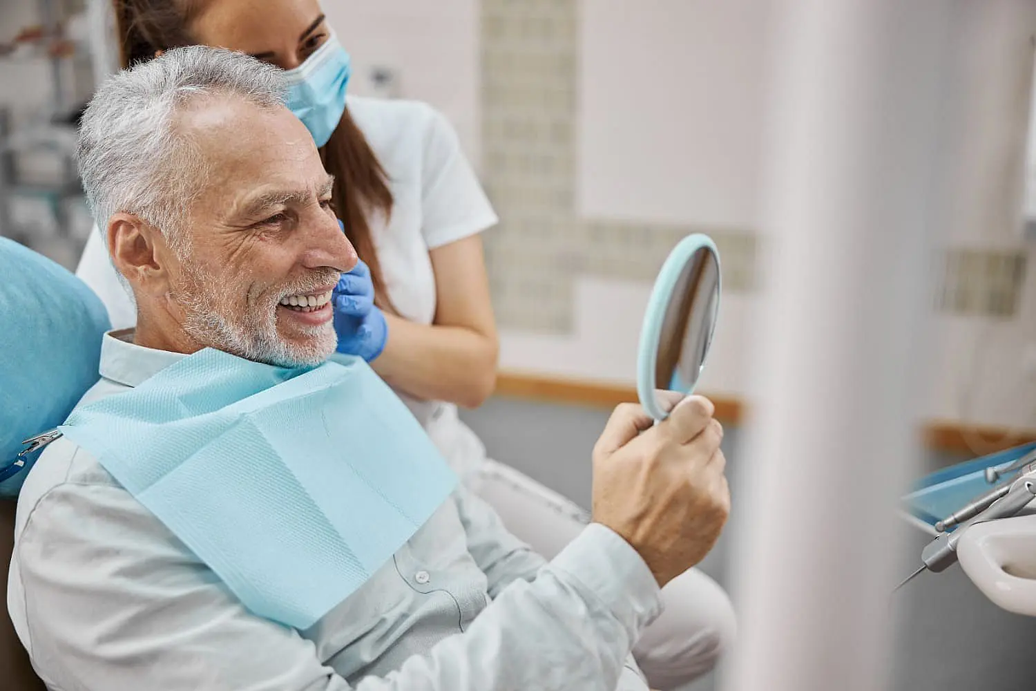 A person looks surprised, with adult orthodontics modern treatment from Koerich Orthodontics in Charlotte, Indian Trail and Monroe, NC.